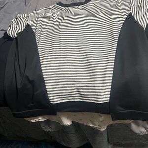 Black and White Striped Top